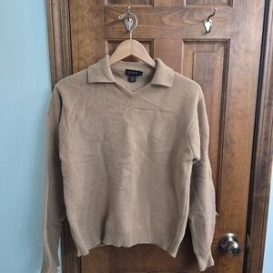 J. Crew Men's V-Neck Sweater in Tan